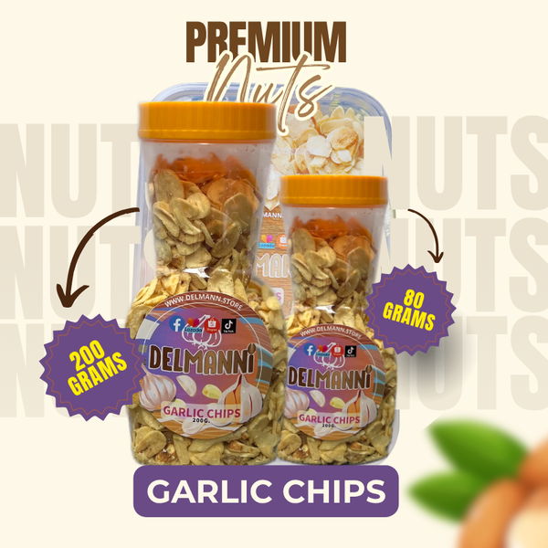 DELMANNI GARLIC CHIPS Bottle